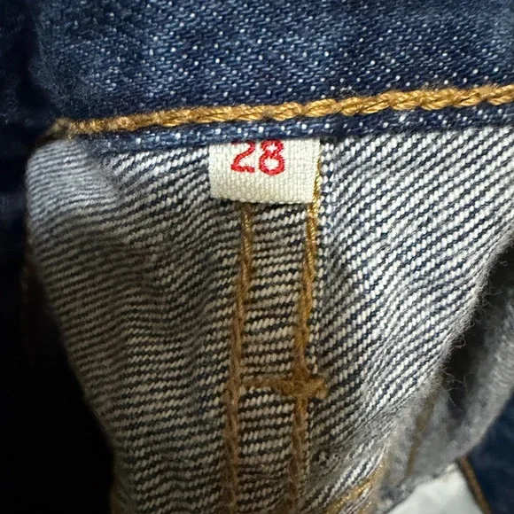 Levi's Blue Denim Mini Skirt with Back Pockets US 28 - Picture 4 of 6